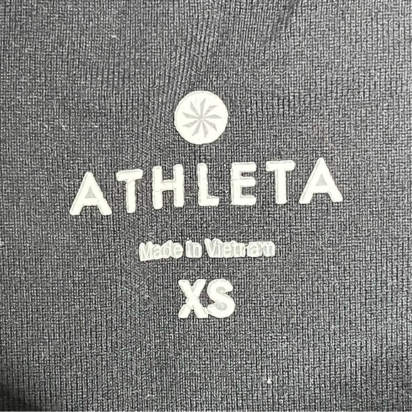 ATHLETA Cropped Leggings Mesh Criss Cross Panels Black - Picture 8 of 9